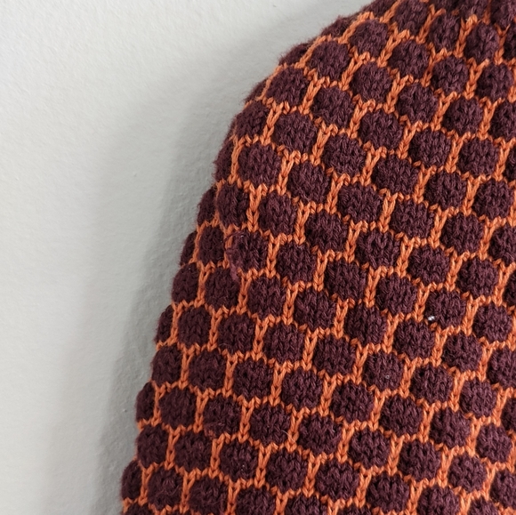 COS Raised Knit Long Sleeve Dress Orange Plum XS - Picture 8 of 8